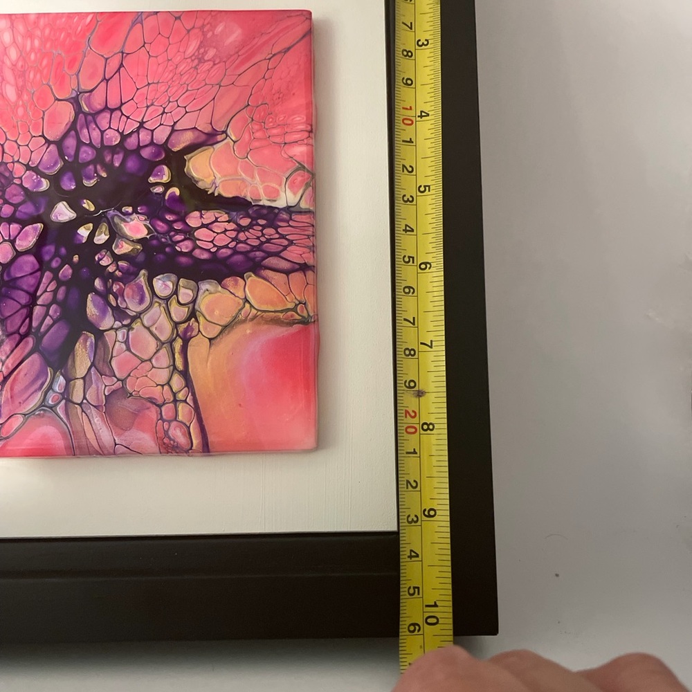 Wall Abstract Art Chizuko Art Fluid Tile Art Framed Matted Signed - Picture 13 of 14